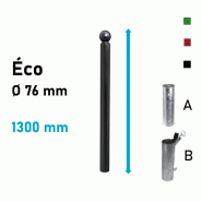 Potelet Ø 76 mm Boule ECO