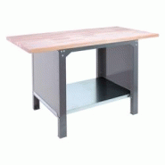 PROREGAL Etabli BUFFALO WOOD | HxLxP 86,5x120x75cm | Capacité de Charge 1000kg | Gris - gris métal PR_RS157-37 PROREGAL Etabli BUFFALO WOOD | HxLxP 86,5x120x75cm | Capacité de Charge 1000kg | Gris - gris métal PR_RS157-37