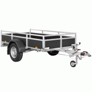 Remorque polyvalente en bois - Saris WOOD CW 255 133 1350 1 - 1 essieu freiné - PTAC : 1350 Kg - 255 x 133 cm - Référence 39614PE