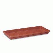 Stefanplast Grand pot de fleurs rectangulaire, 100 cm - orange matière synthétique 8003507862999