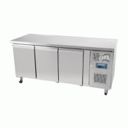 Table inox ventilée positive 417 Litres, 3 portes GN 1/1, sur roulettes, 300 W, 220 V - MONO_0