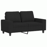 VidaXL Canapé à 2 places Noir 120 cm Tissu Modèle Flex Scandinave - 359387