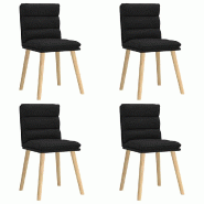 VidaXL Chaises à manger lot de 4 noir tissu Modèle Orion Prime - 3315395