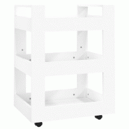VidaXL Chariot de cuisine Blanc 60x45x80 cm Bois d'ingénierie - blanc Bois manufacturé 816816