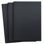 Ardoise rigide A4 noir - Set de 3 - Compatible feutres craie SMA