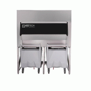 Bac de stockage de glaçons avec 2 chariots 617 kg | Ice tech - ITBCD600