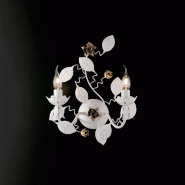 Bonetti Illumina Bella Applique Murale En Fer Laqué Blanc Shabby 2 Lumières .37 P.21 Bl196-Ap2-Bco - blanc 8050713214388