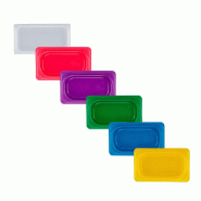 CAMBRO - 90PPCWSCT6C - (Lot de 6) Couvercle hermétique GN 1/9 (couleurs assorties) - (Récipients non inclus) - multicolore plastique polypropylène