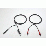 CHAUVIN ARNOUX - Jeu de 2 cordons de mesure simplifiés - Haute tension 5kV - Rouge et Noir avec reprise arrière