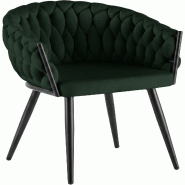 CLP Chaise de salle a manger Molise velours Velours HBT: 80x58x57 cm Vert Velours - vert textile 327798