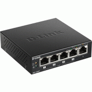 D-Link DGS-1005P Switch Gigabit PoE+ 5 ports pour bureau - noir DGS-1005P/E