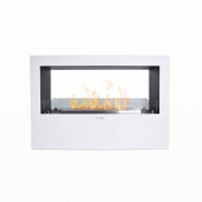 Divina Fire Cheminée au bioéthanol sur pied pour intérieur et extérieur Giotto S Blanc 100x30x70 - blanc 8055829980912
