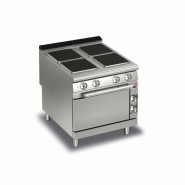 Fourneau 4 plaques carrées électrique BARON sur four  Référence: 90QPCFE801