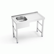 FRICOSMOS COMERCIAL ALFER - Évier avec support, cuve gauche et égouttoir droit. 80x50x85 cm - inox FRFRI001I