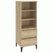 Helloshop26 - Buffet bahut commode armoire meuble de rangement organisateur cuisine salle de séjour salon haut sonoma 40 x 36 x 110 02_0034055 - mét