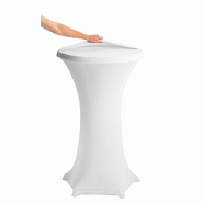 Jeu de housse pour table bistrot haute ronde (Ø)700 mm, blanche
