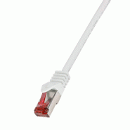 LogiLink Professional Câble patch, Cat. 6, S/FTP, 0,25 m, blanc - blanc 4052792020892