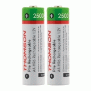 PACK 2X PILES RECHARGEABLES HR06 AA 2500 MAH - THOMSON PACK 2X PILES RECHARGEABLES HR06 AA 2500 MAH - THOMSON