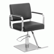 Physa - Physa Fauteuil de Coiffure réglable en Hauteur avec Repose-Pieds 50-66 cm 200 kg Noir/Argent - Fauteuil de Salon de Coiffure - multicolore 40_0