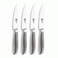 Richardson Sheffield Coffret 4 couteaux steak Sense - Coutellerie britannique design épuré - argenté inox 3014151001776_0