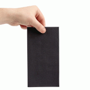 Serviettes de table Airlaid pliage en 8 Recyclable Premium Tablin noires 40x40cm (lot de 500) | Fiesta recyclable - FE276