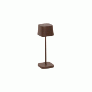 Zafferano OFELIA PRO MICRO Lampe de table LED Corten rechargeable et dimmable - marron 8058945337608