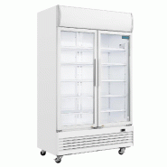 Armoire réfrigérée 2 portes vitrées à charnières avec caisson lumin... - PGE580