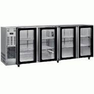 Arrière-bar réfrigéré inox 4 portes vitrées battantes température +... - PFGB267PVI