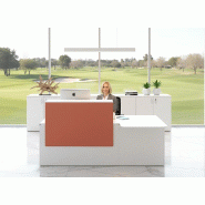 Bureau d'accueil Pano avec partie PMR - Ofitres - 160, Blanc, Coto Zenit - L9556_0