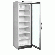 Congélateur vertical vitré UF400SG (400 / 340 L) Inox TEFCOLD