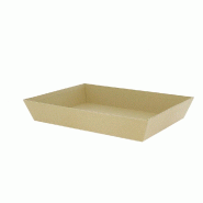 Corbeille carton rectangle "Kraft" 36x27x6cm - par 30