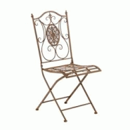Décoshop26 - Chaise de jardin balcon terrasse design rustique pliable en métal marron vieilli 10_0003032 - marron 3000251358933 Décoshop26 - Chaise de jardin balcon terrasse design rustique pliable en métal marron vieilli 10_0003032 - marron 3000251358933