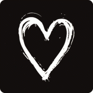Etiquette cadeau adhésive noir coeur blanc 35x35mm - par 500 Etiquette cadeau adhésive noir coeur blanc 35x35mm - par 500
