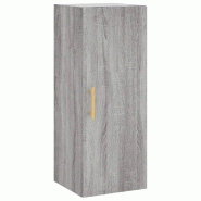 Helloshop26 - Armoire murale élégante pratique rangement 34,5 x 34 x 90 cm en bois d'ingénierie gris 02_0048659 - gris Bois massif 3000235402898