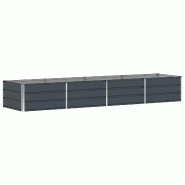 Helloshop26 - Jardinière moderne design industriel 320 x 80 x 45 cm polyvalente pour intérieur extérieur en acier anthracite 02_0059229 - acier 300