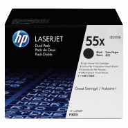 HP 55X pack de 2 toners noir grande capacité authentiques_0