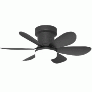 Lumisky Ventilateur Plafond LED MISTRAL D52cm Noir Plastique Noir - noir 3666162013134