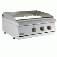 Mastro Plaque grillades électrique de table, plaque lisse chromée 800x730x300 mm - VIRTUS - inox MS78FTECRT