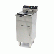Maxima Friteuse - 16 L - 1 panier - avec robinet de vidange et support - 400V – 36 × 53 × 91 cm – 5000 W - AKS-09365155