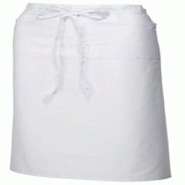 METRO PROFESSIONAL Tablier de bistrot long, polyester/coton, 100 x 100 cm, blanc, 3 pièces - blanc multi-matériau 4337231888371
