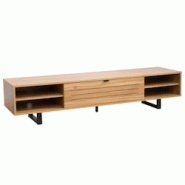 Oviala Business Meuble TV 2 portes rectangulaire L160 cm bois clair - beige Bois massif 113601 Oviala Business Meuble TV 2 portes rectangulaire L160 cm bois clair - beige Bois massif 113601