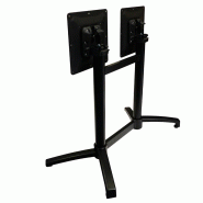 Piètement double rabattable Calvi aluminium noir - Piètement double rabattable Calvi aluminium noir -
