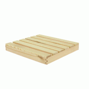 Planche Venicia caillebotis pin vernis 30x28x4 cm - par 4