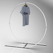 Portant rond Ø160CM H160xP55cm -  blanc mat