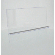 Support affiche PLV magnétique A4 H format paysage - Transparent PVC