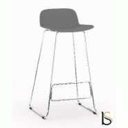 Tabouret haut assis-debout Nut - Mobel Linea. - Gris