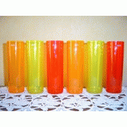 Verre tube fluo 20cl en polycarbonate