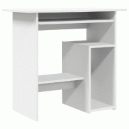 VidaXL Bureau Blanc 80x45x74 cm Bois d’ingénierie Modèle Nova Épuré - blanc 801364