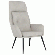 VidaXL Chaise de relaxation Gris clair Similicuir daim Modèle Atlas Minimal - 341281 VidaXL Chaise de relaxation Gris clair Similicuir daim Modèle Atlas Minimal - 341281