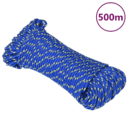 Vidaxl corde de bateau bleu 3 mm 500 m polypropylène 152432